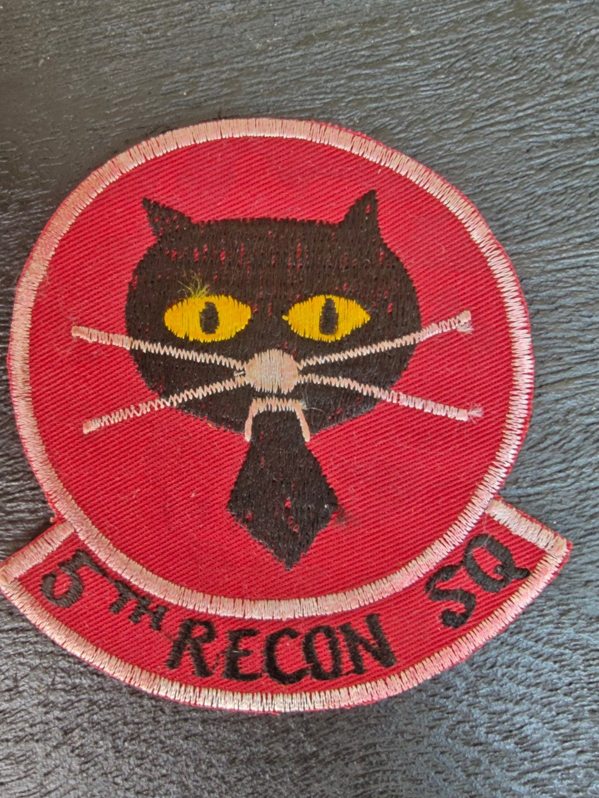 USAF 5th RECONNAISSANCE SQUADRON PATCH.. lokale aanmaak Viet, Ophalen of Verzenden, Luchtmacht, Nederland, Embleem of Badge