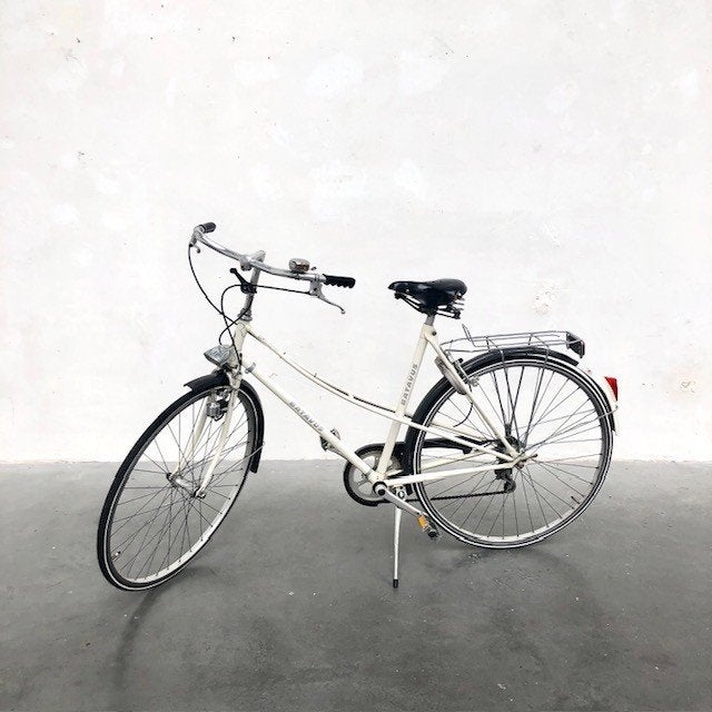 vintage damesfiets in orginele staat, Ophalen, Gebruikt, Velgrem, 47 tot 50 cm