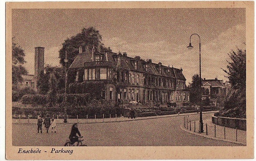 Enschede Parkweg ca. 1940 - '45., Ophalen, 1940 tot 1960, Ongelopen, Overijssel