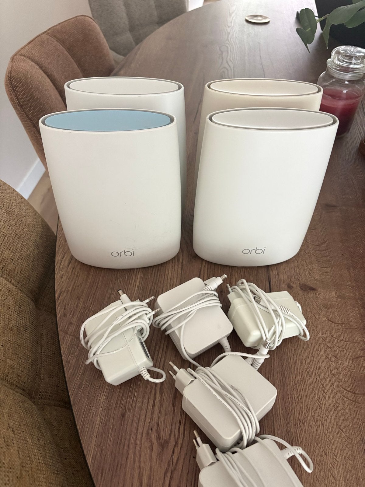 Netgear Orbi RBR50 Router met 3x RBS50 Satellieten, Ophalen of Verzenden, Gebruikt, Router
