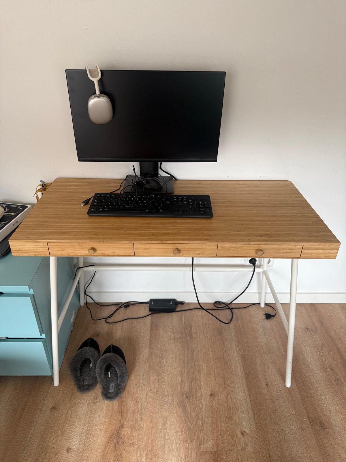 IKEA LILLÅSEN Bamboe Bureau / Desk, Ophalen, Gebruikt, IKEA, Computerbureau