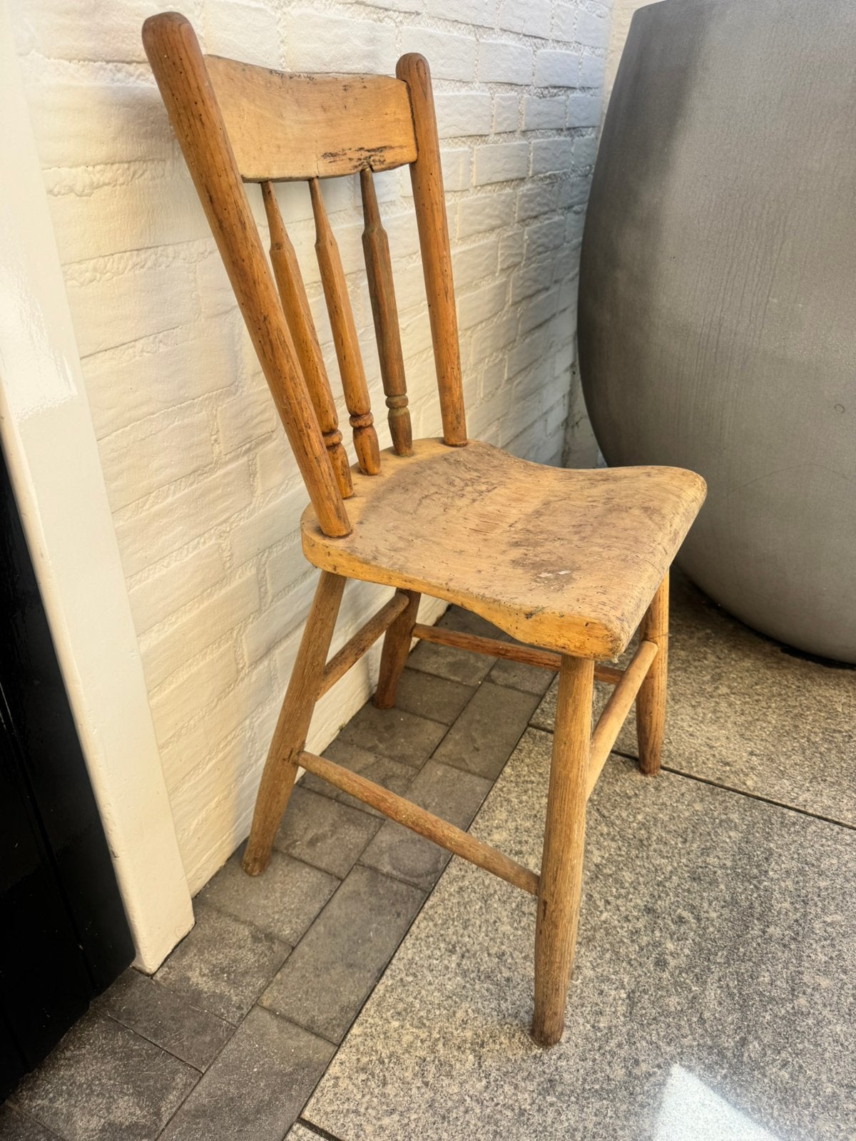 Antieke boeren keukenstoel, Huis en Inrichting, Ophalen, Gebruikt, Antiek boeren keukenstoel, Hout