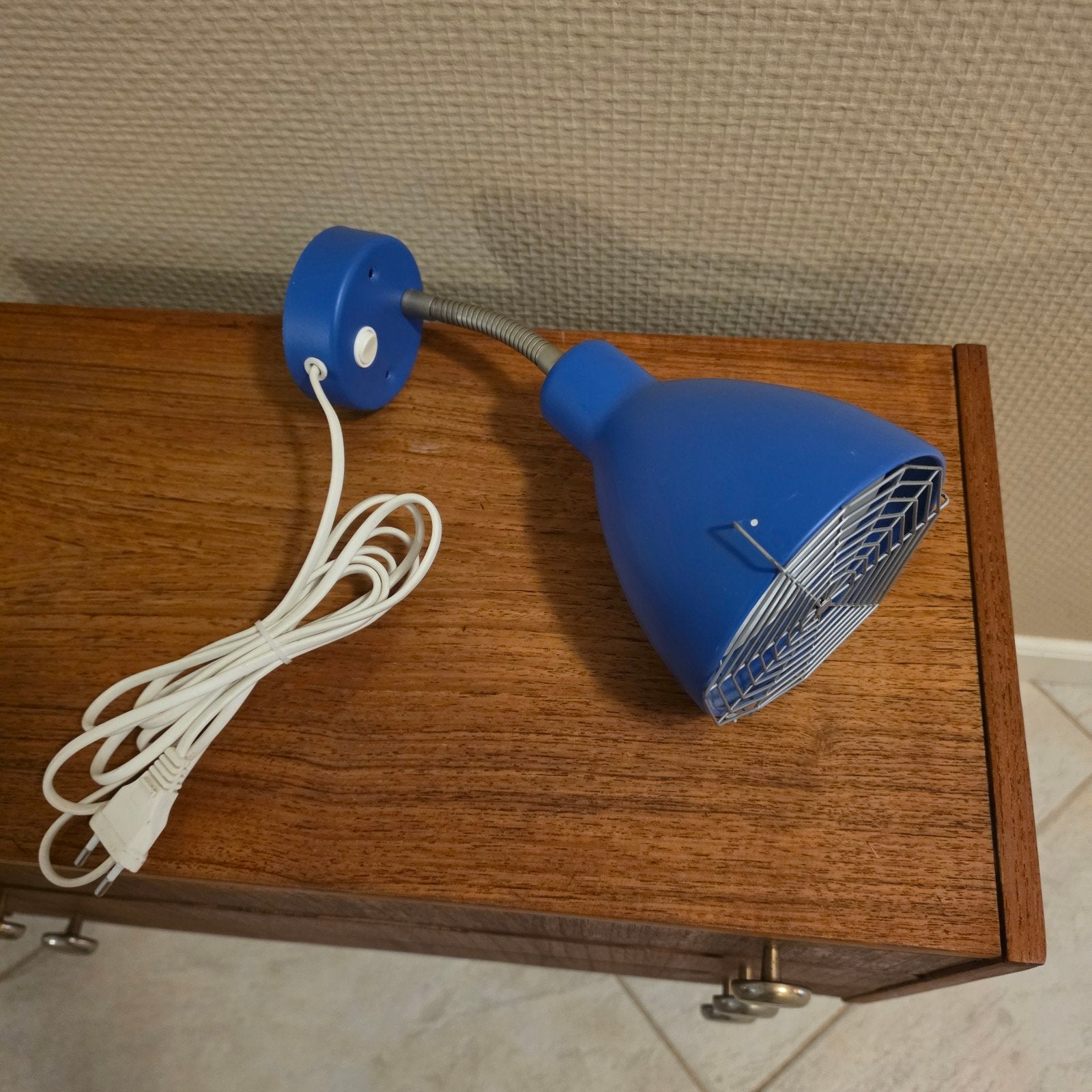 IKEA Minnen Wandlamp Blauw Rooster Flexarm Nachtlamp, Ophalen of Verzenden