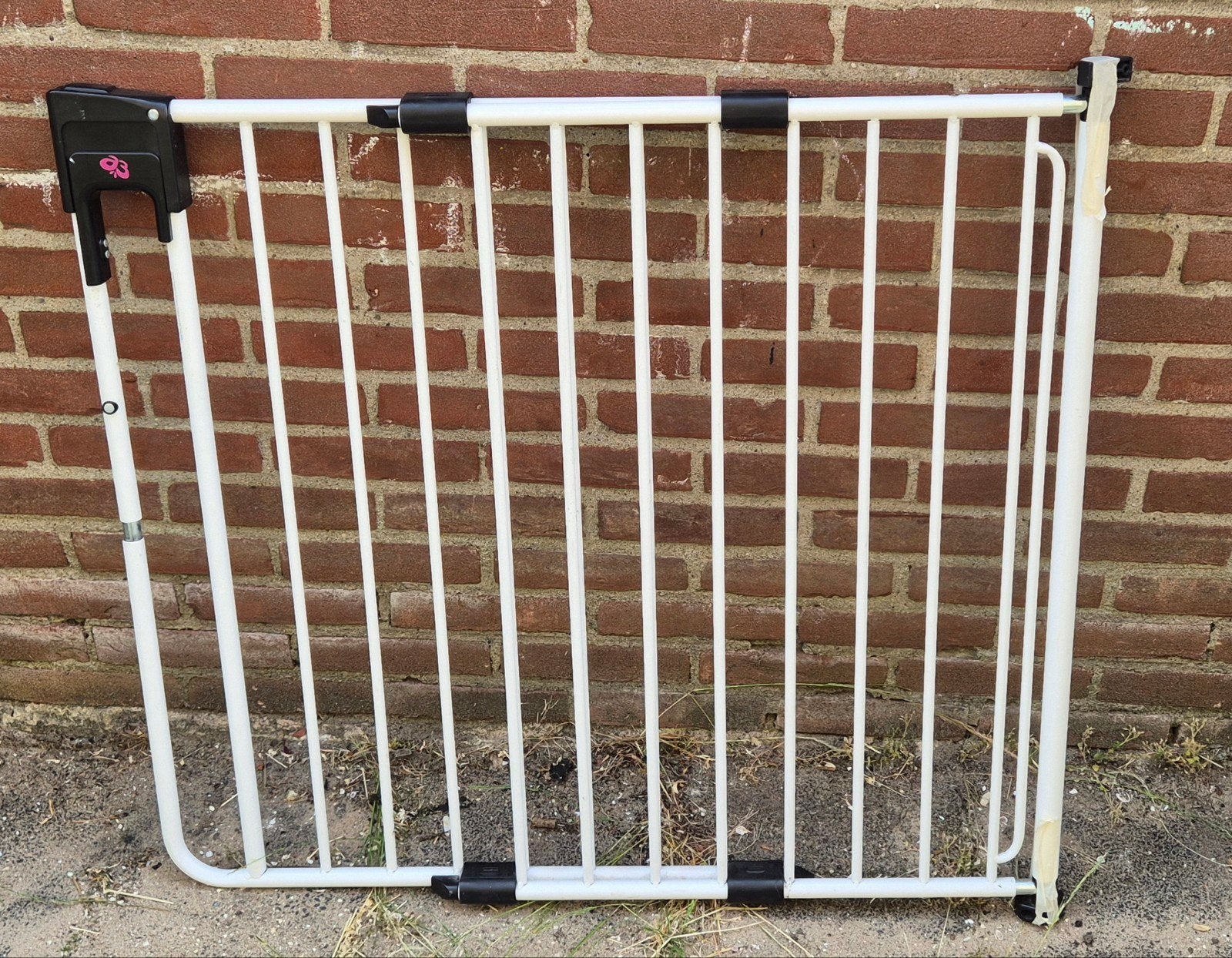 Wit metalen klemhekje voor kinderen of huisdieren 80 cm hoog, Ophalen, Gebruikt, Klemhekje, Metaal of IJzer