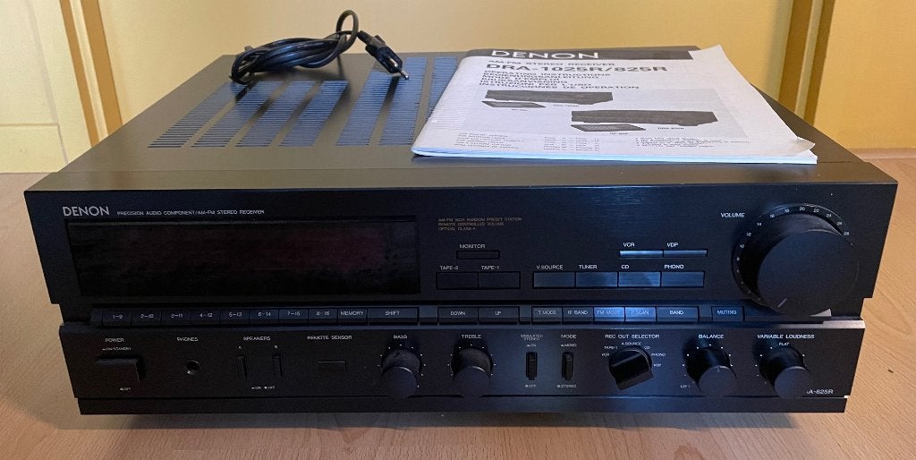 Denon DRA-825R Stereo Receiver met handleiding, Ophalen, Gebruikt, Denon, 60 tot 120 watt