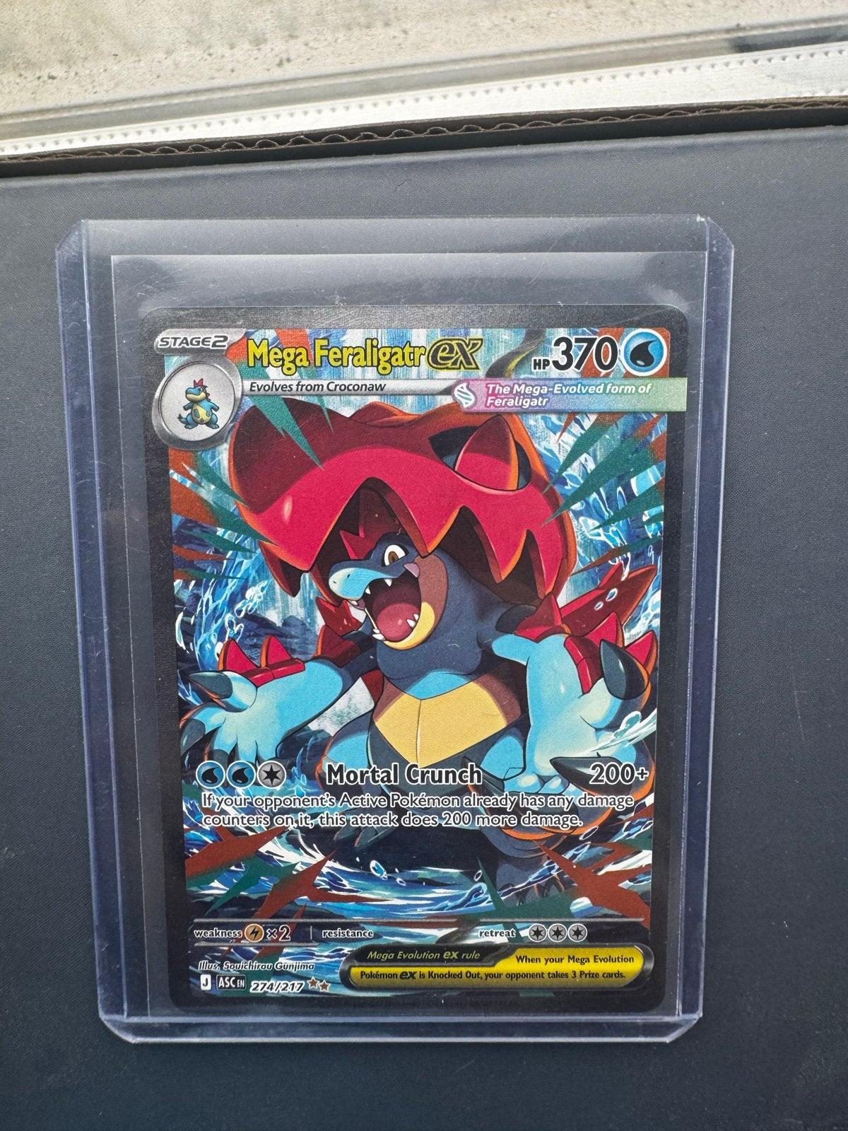 Mega Feraligatr EX 274/217, Ophalen of Verzenden, Zo goed als nieuw, Losse kaart