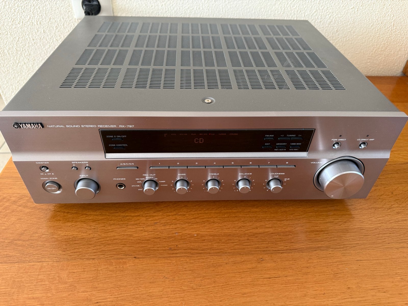 Yamaha RX-797 Natural Sound Stereo Receiver, Yamaha, Ophalen of Verzenden, Zo goed als nieuw, 120 watt of meer