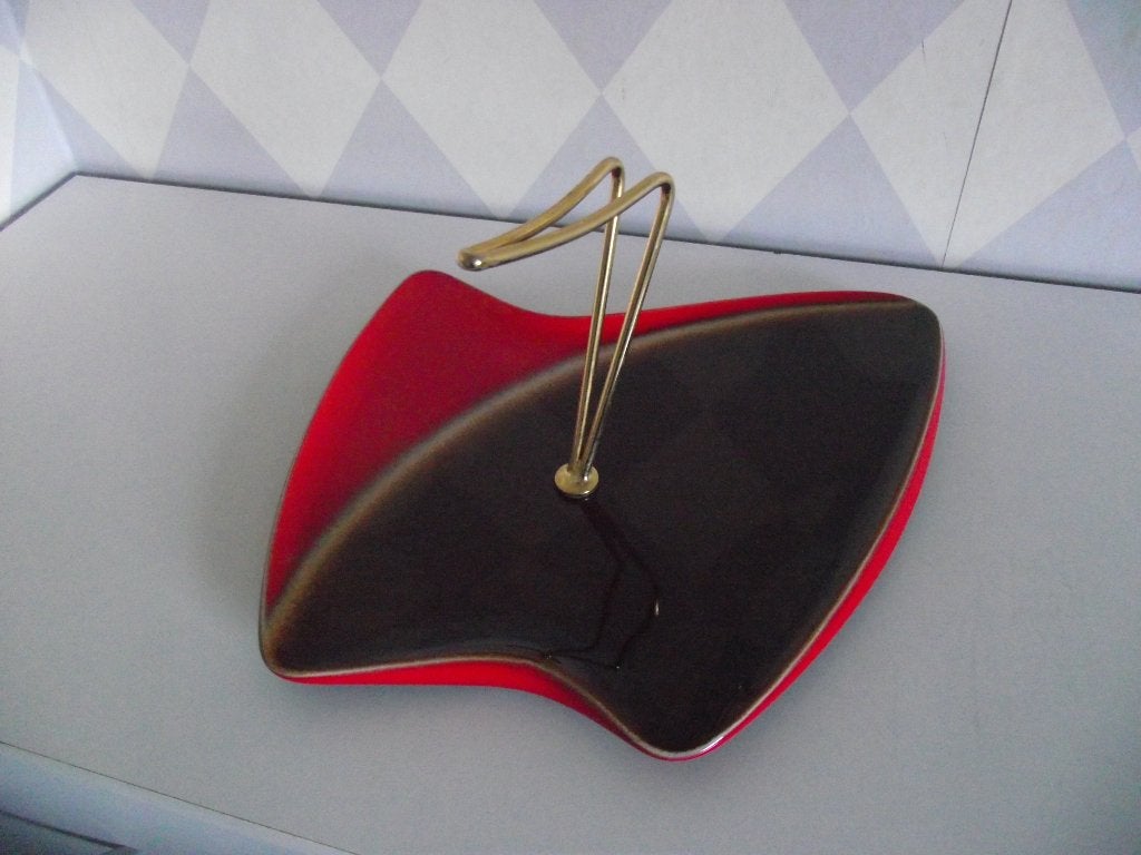 handmade keramiek Verceram serveerschaal kaasplateau 28 cm, Ophalen of Verzenden