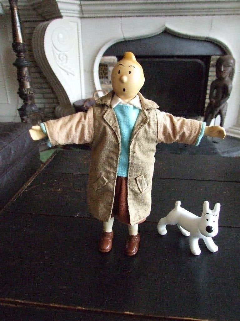 vintage kuifje en bobby figuren , origineel hergé, Ophalen of Verzenden, Zo goed als nieuw
