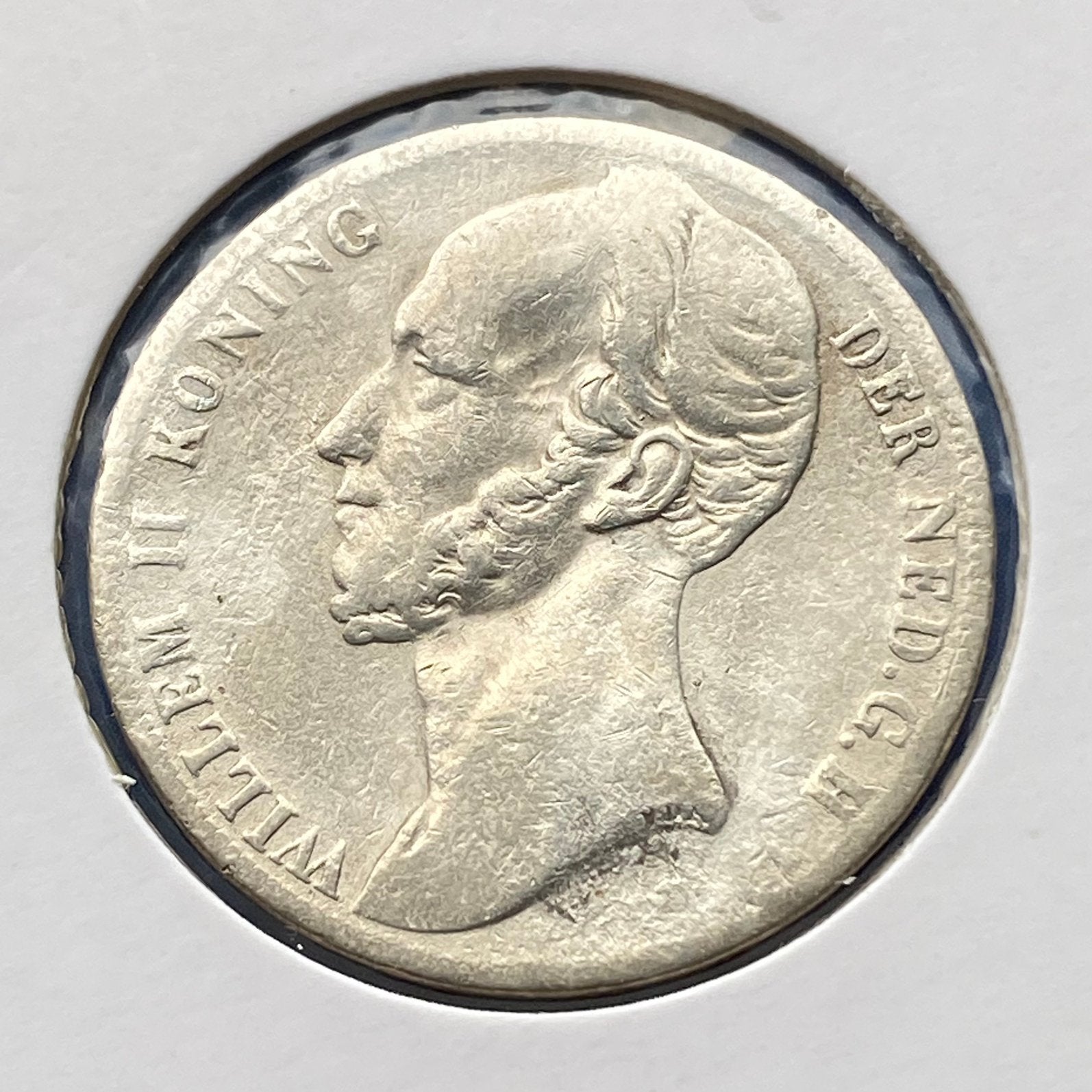 1 Gulden Zilver uit 1848 van Willem II, Postzegels en Munten, Munten | Nederland, 1 gulden, Verzenden, Zilver, Losse munt