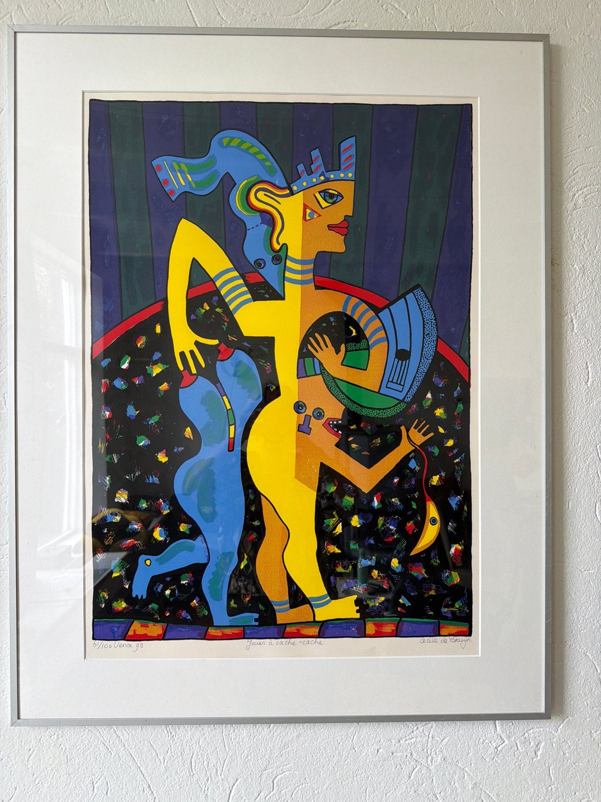 Cecile de Bruyn - Jouer à cache-cache - Zeefdruk 61/100, Antiek en Kunst, Ophalen