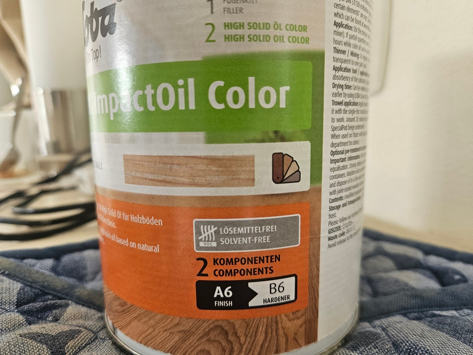 Loba impactoil vloerolie, Doe-het-zelf en Verbouw, Minder dan 5 liter, Ophalen of Verzenden, Nieuw, Wit