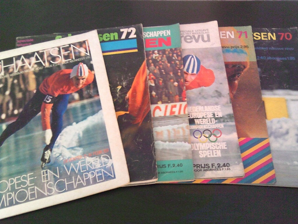 6x Speciale uitgave weekbladen Revu Schaatsen 1960 - 1971, Boeken, Ophalen, Gelezen