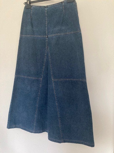 Pauw Amsterdam denim rok - Maat 1 /36, Blauw, Ophalen of Verzenden, Zo goed als nieuw, Onder de knie