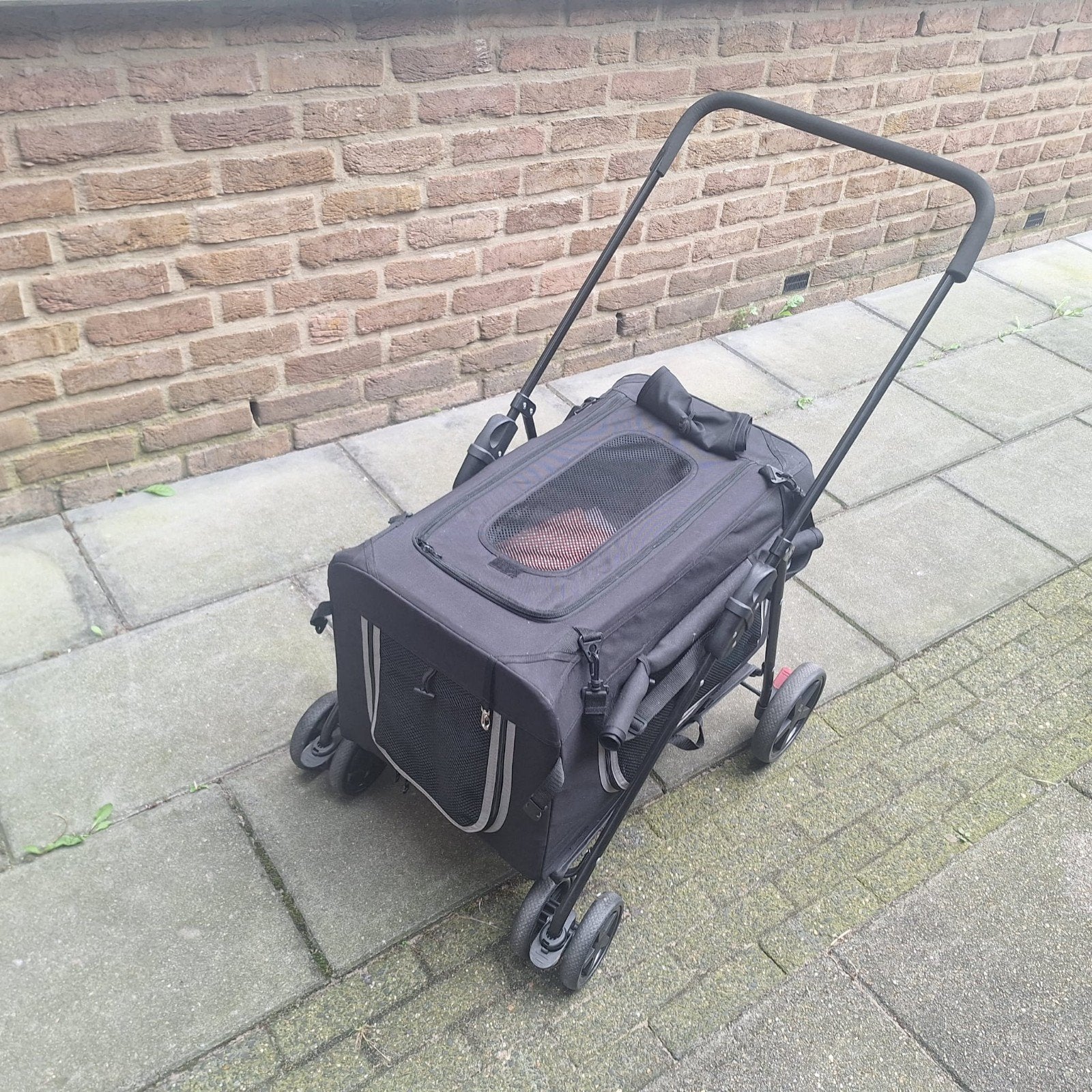 HIPET inklapbare hondenbuggy zwart 15kg Beach, Ophalen, Opvouwbaar, Zo goed als nieuw