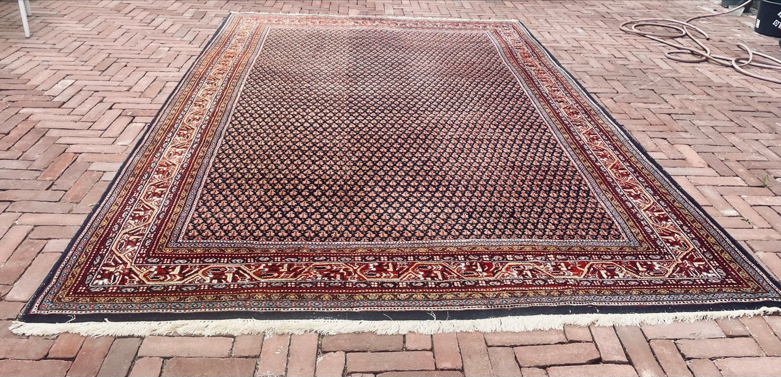 Prachtig vintage perzisch Handgeknoopt tapijt, Ophalen, 150 tot 200 cm, 200 cm of meer, Zo goed als nieuw