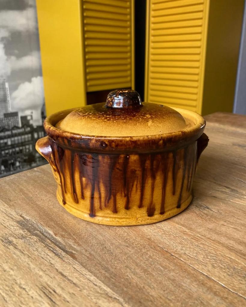 Aardewerk pot met deksel, Ophalen of Verzenden