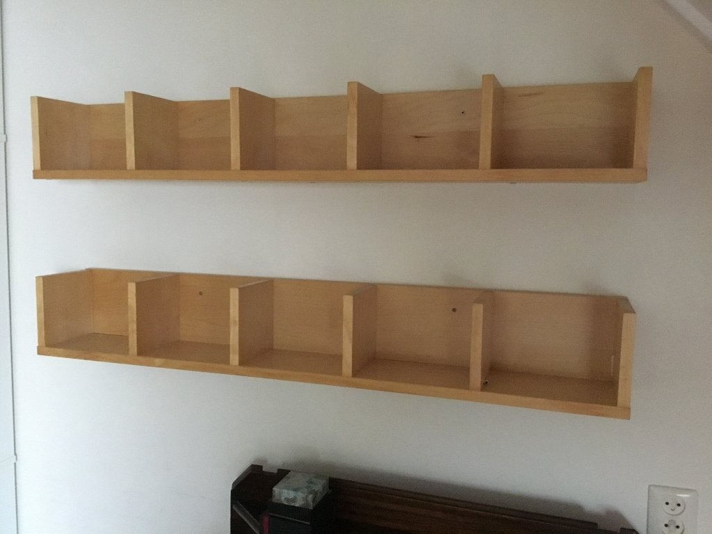 Wandplank 2 stuks met vakverdeling, Huis en Inrichting, Ophalen, Gebruikt