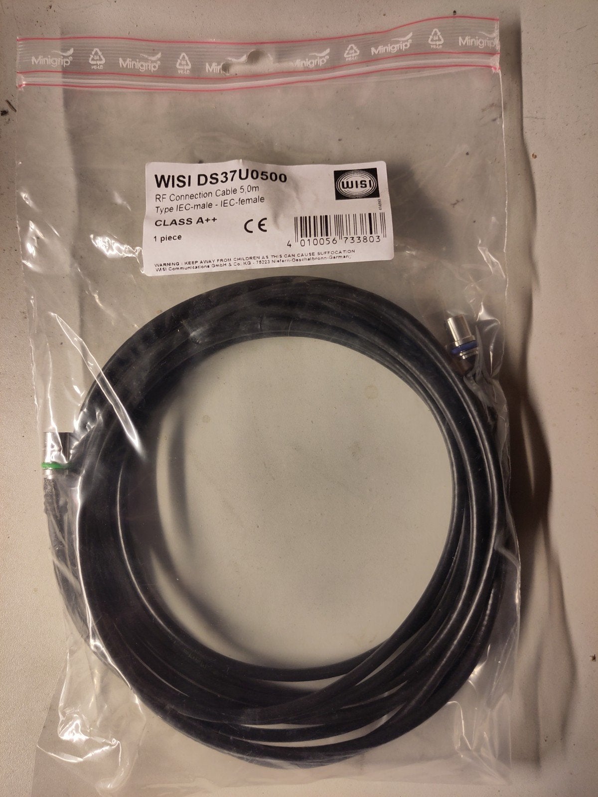 Wisi DS 37 U 0500 5 mtr antenne kabel, Ophalen of Verzenden, Nieuw, 2 tot 5 meter, Overige kabels