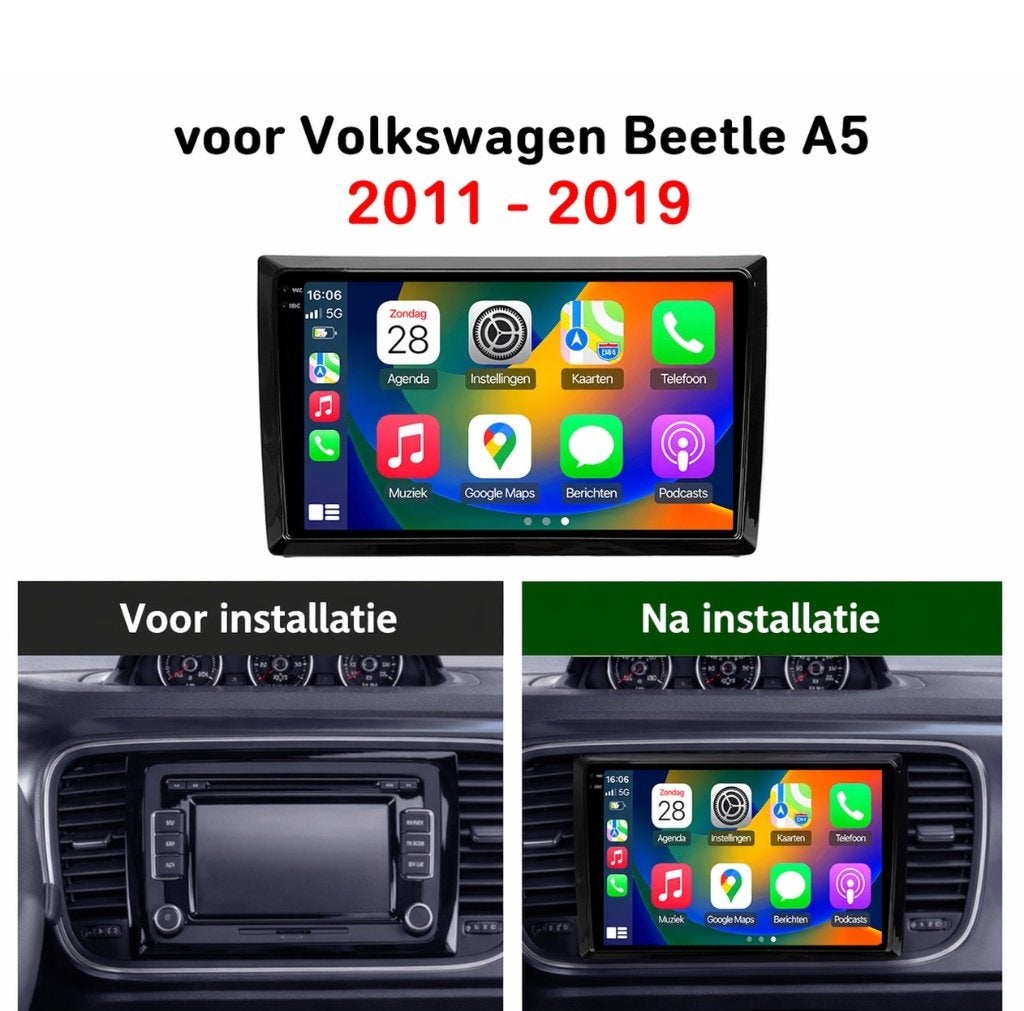 Android 15 Radio Navigatie VW Beetle 2014 apple carplay usb, Oberonweg 262 3208pg, Nieuw, Ophalen of Verzenden, Dynavin