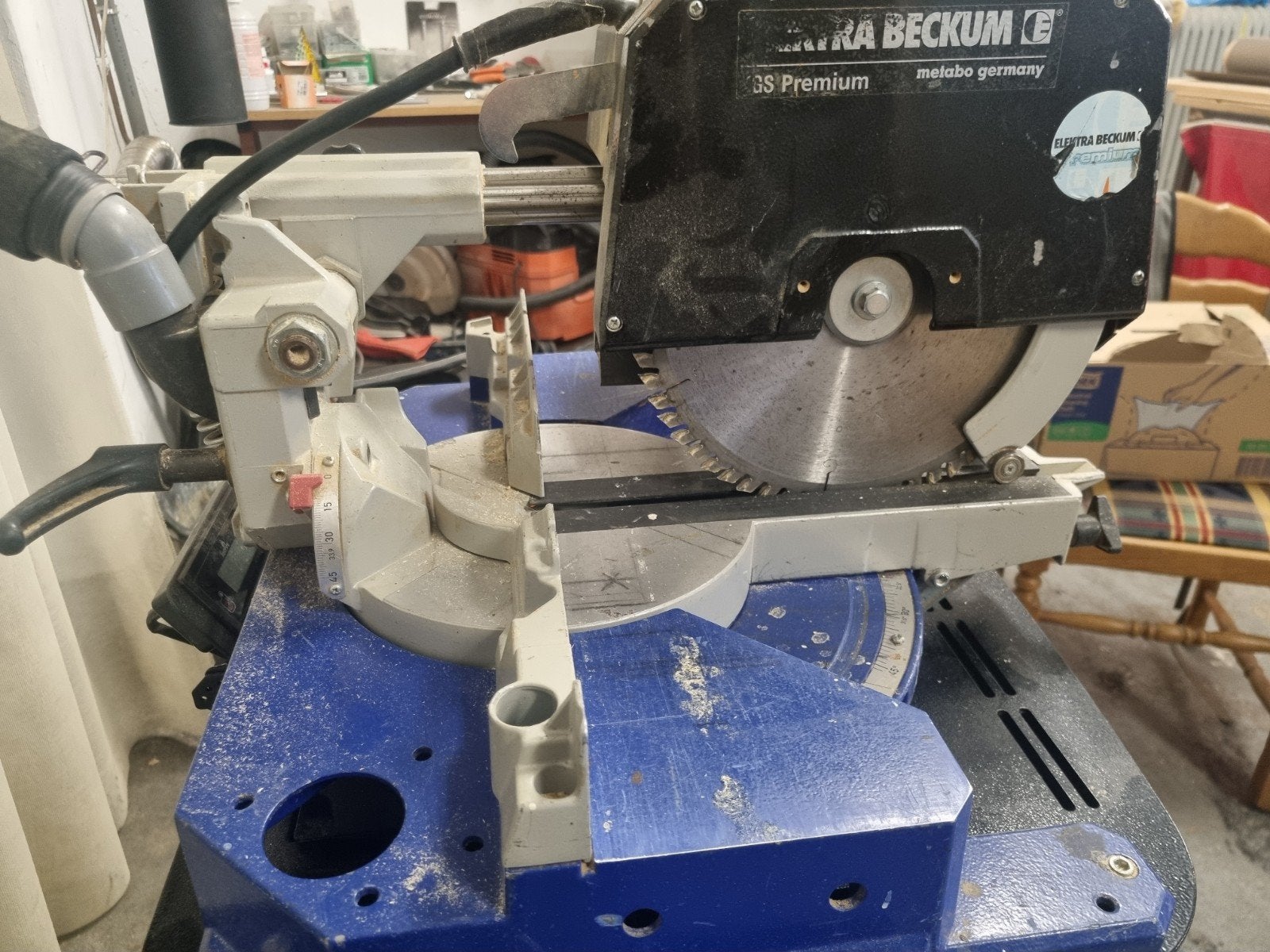 Robuuste Electra Beckum (Metabo) afkortzaag, Ophalen, Gebruikt, Afkortzaag, Electra Beckum (Metabo)