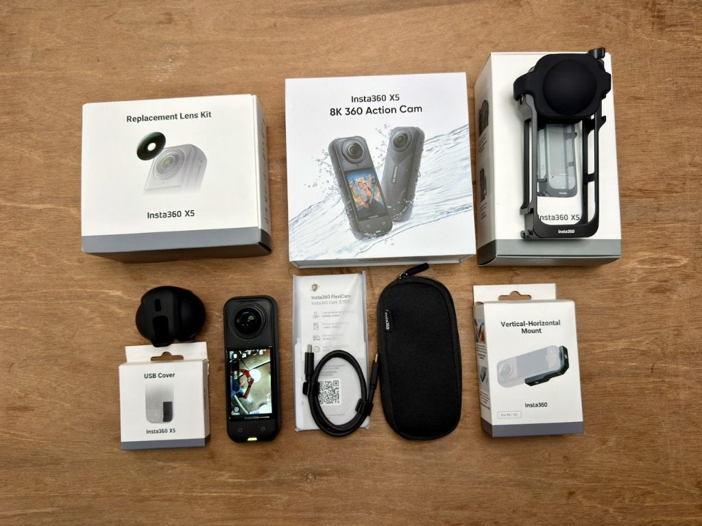 Insta360 X5 8K 360 Action Cam met accessoires, Ophalen of Verzenden, Gebruikt, Overige merken