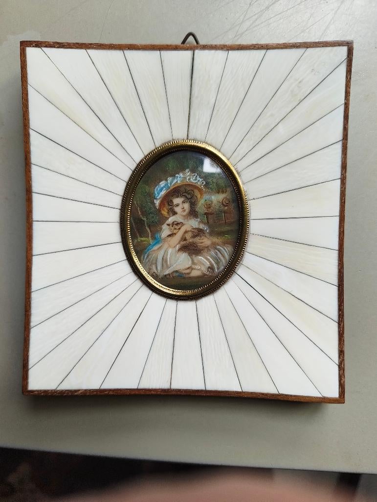 Mooi Portretje in een Mooie lijst, Antiek en Kunst, Ophalen of Verzenden