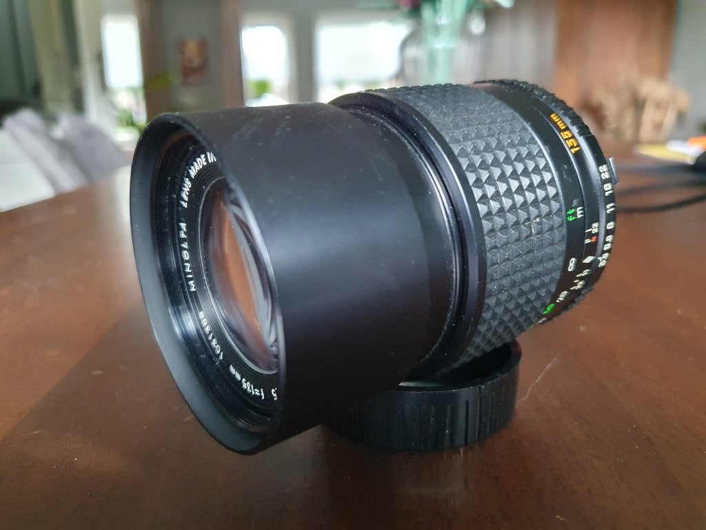 Minolta MC 135 mm 3.5, Ophalen of Verzenden, Zo goed als nieuw, Telelens