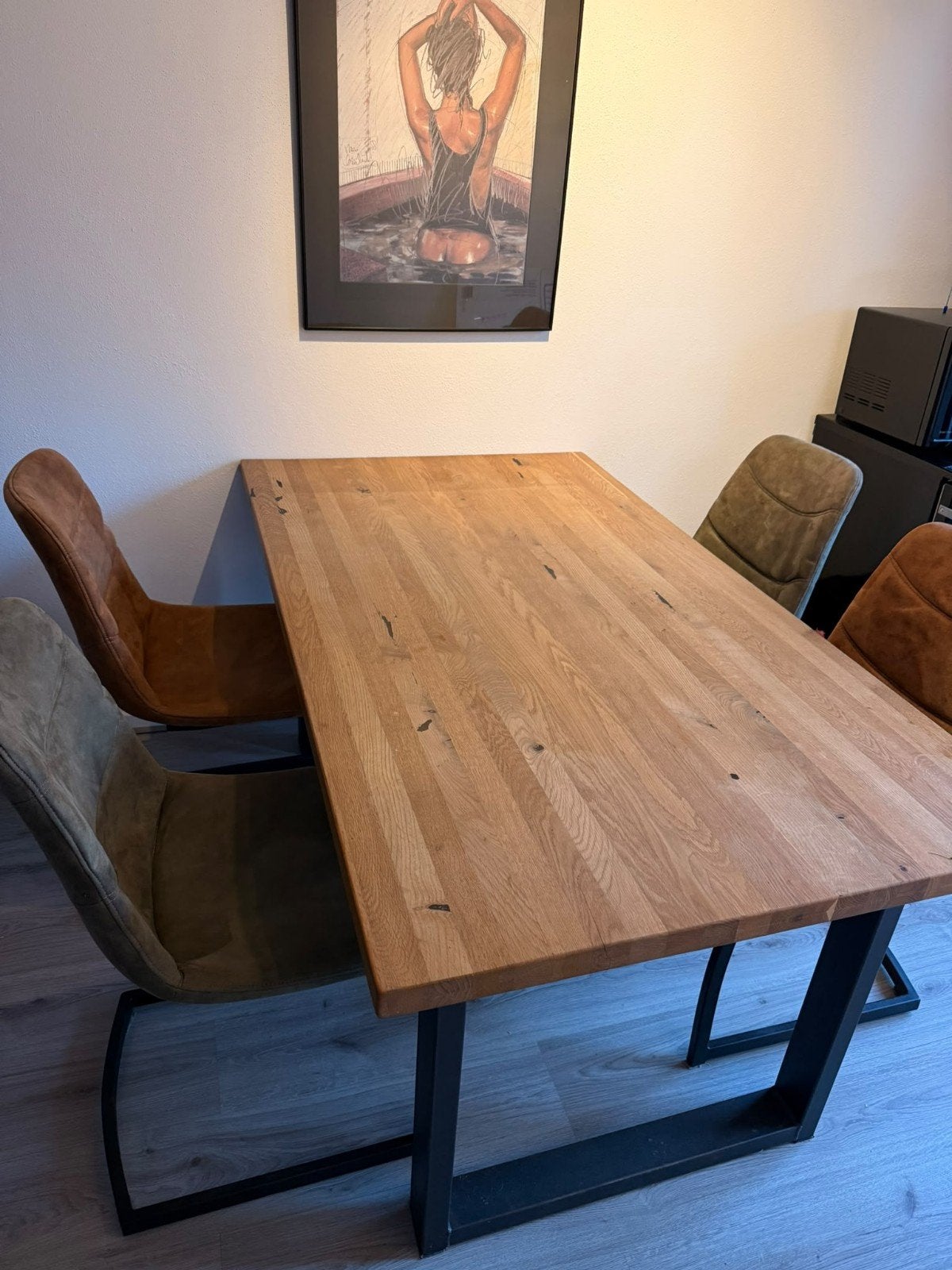 Tafel met 4 stoelen izgs, Ophalen, Zo goed als nieuw, 4 tot 6 stoelen