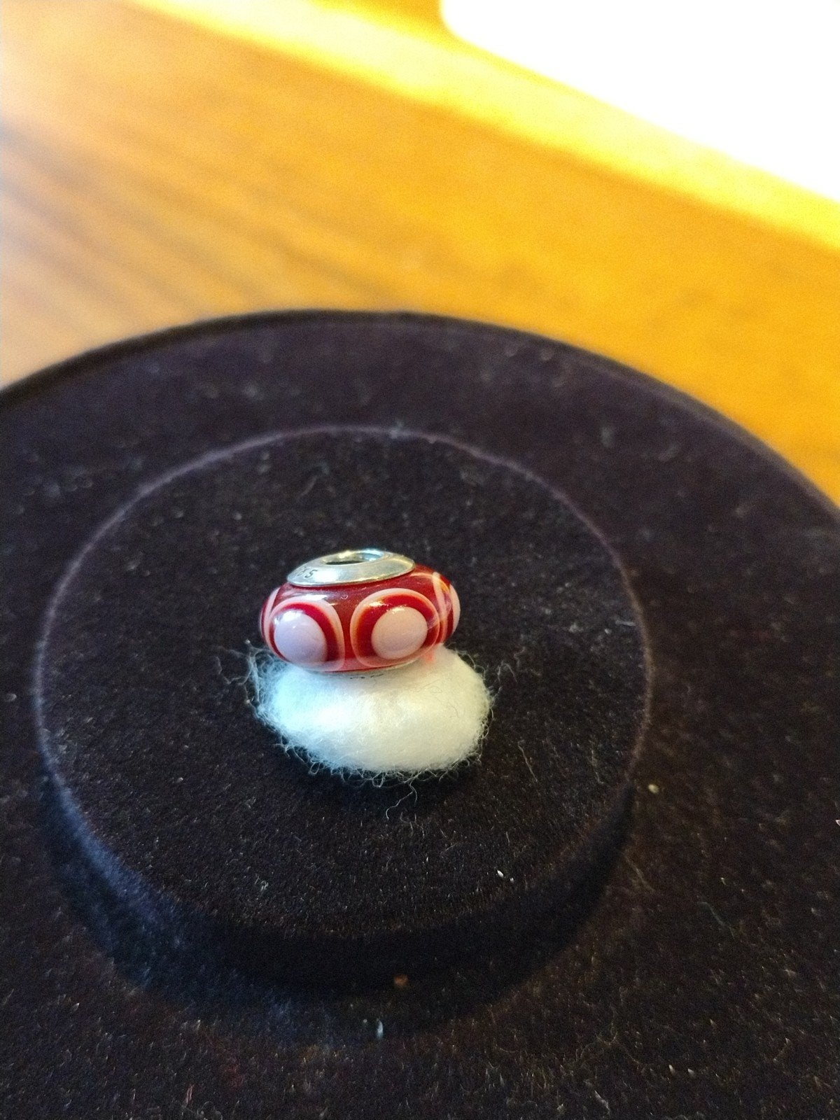 Pandora bedel Red Stepping Stones Murano glas, Sieraden, Tassen en Uiterlijk, Bedels, Ophalen of Verzenden, Zo goed als nieuw