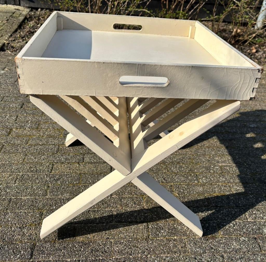 Bijzettafel, butlertray, dienblad, Huis en Inrichting, Woonaccessoires | Dienbladen, Ophalen, Gebruikt, Rechthoekig, Hout
