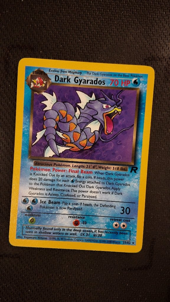 Dark Gyarados 1 25 Team Rocket | Pokemon kaart, Hobby en Vrije tijd, Ophalen, Zo goed als nieuw, Losse kaart