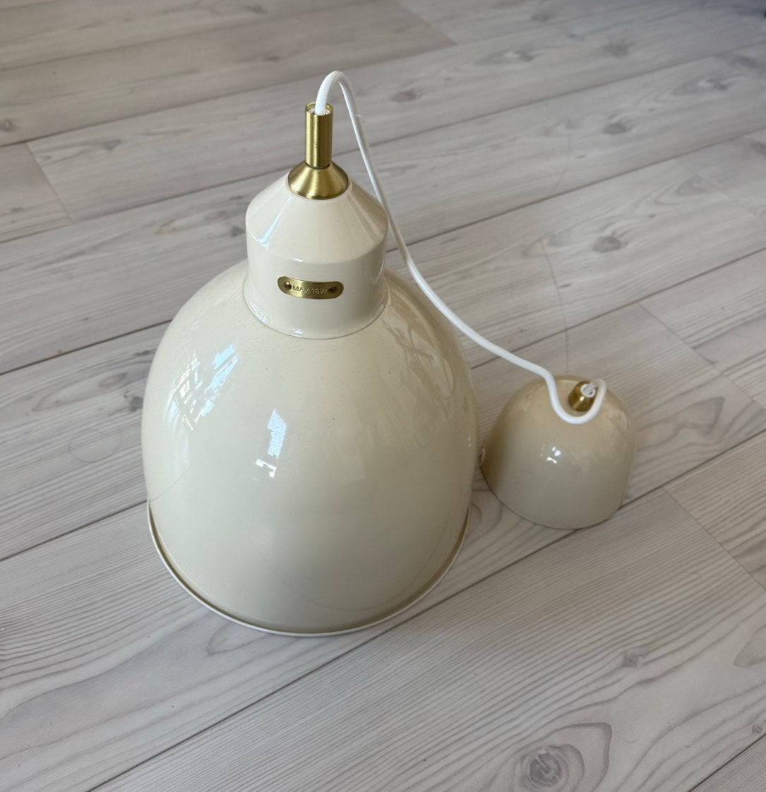 Ikea RÖDFLIK Hanglamp Lichtbeige - Goede Staat, Ophalen, Gebruikt, E27 (groot), Metaal