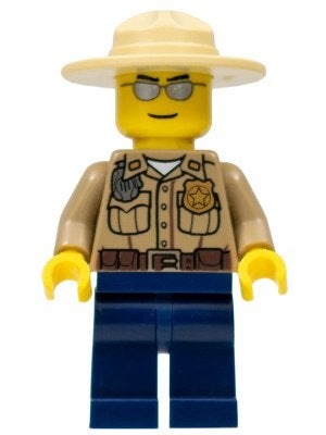 LEGO City cty0260 Forest Police - Dark Tan Shirt with, Lego, Ophalen of Verzenden, Minifiguur, City