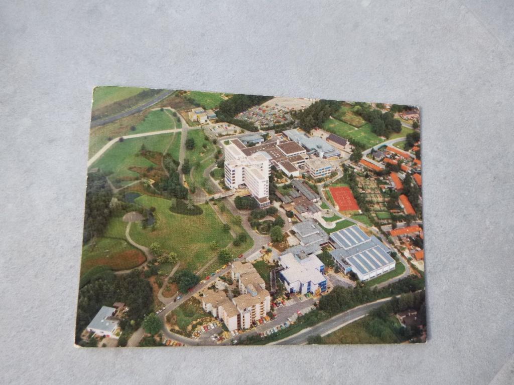 Hoensbroek, Lucas st.  luchtfoto, 1985, Verzamelen, Ansichtkaarten | Nederland, Verzenden, 1980 tot heden, Gelopen, Noord-Brabant