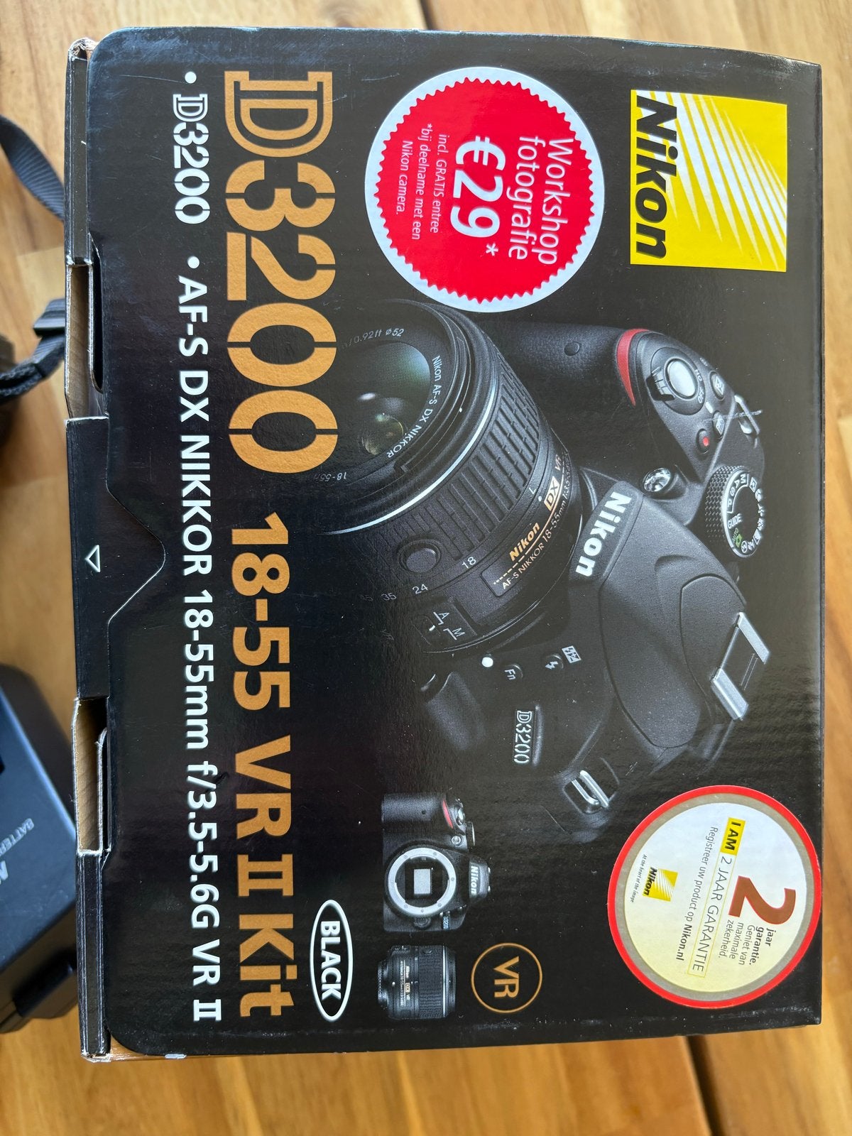 Nikon D3200 spiegelreflexcamera met 18-55mm VR II kit, Ingebouwde flitser, Spiegelreflex, Ophalen of Verzenden, Zo goed als nieuw