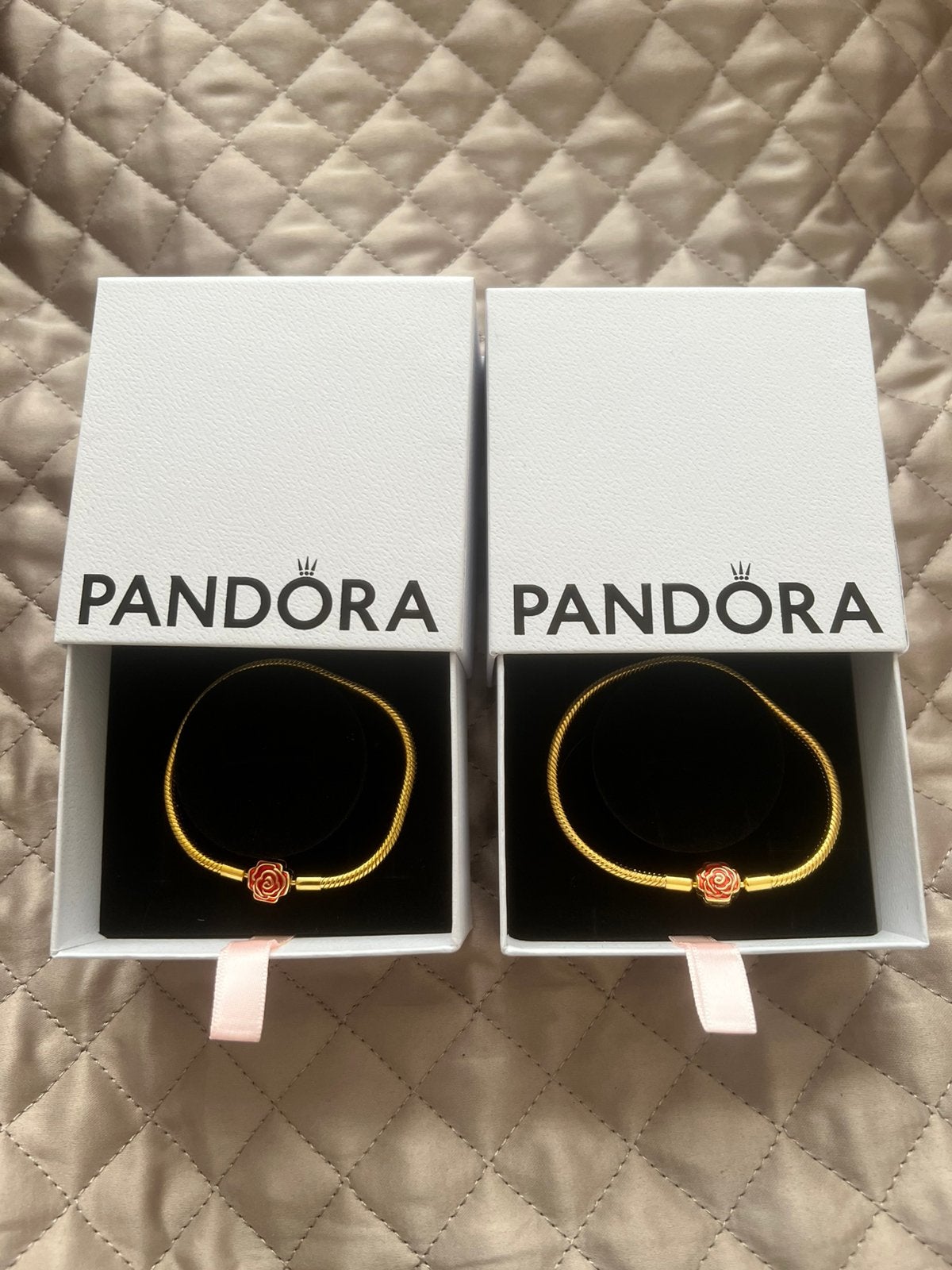 Pandora roos armband, Sieraden, Tassen en Uiterlijk, Armbanden, Ophalen of Verzenden, Nieuw, Rood, Goud