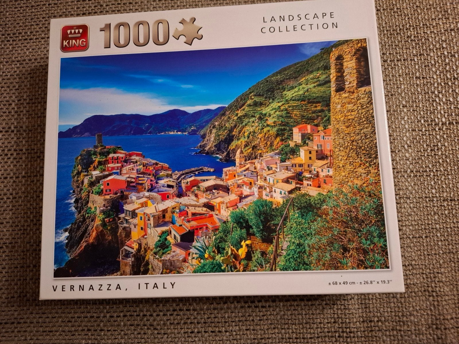 King Legpuzzel Vernazza, Italië - 1000 stukjes, Ophalen, 500 t/m 1500 stukjes, Zo goed als nieuw, Legpuzzel
