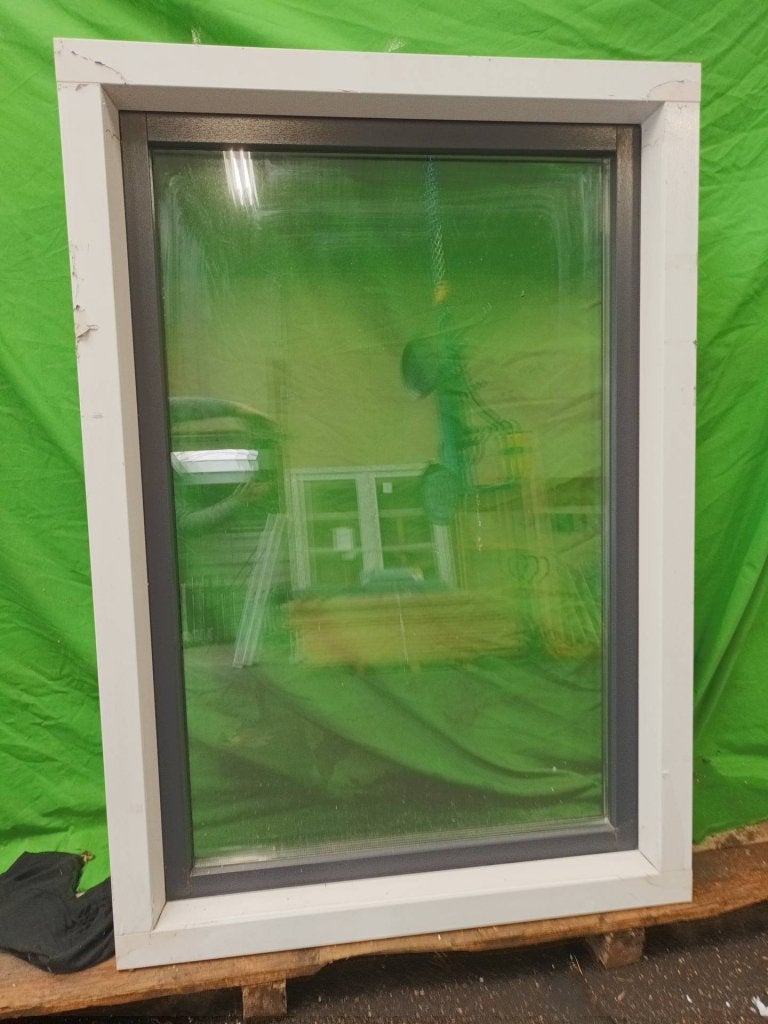 Kunststof Draaikiep kozijn b106 x h154 cm Crème   -2662-, Kunststof, Gebruikt, Raamkozijn, Niet ingevuld