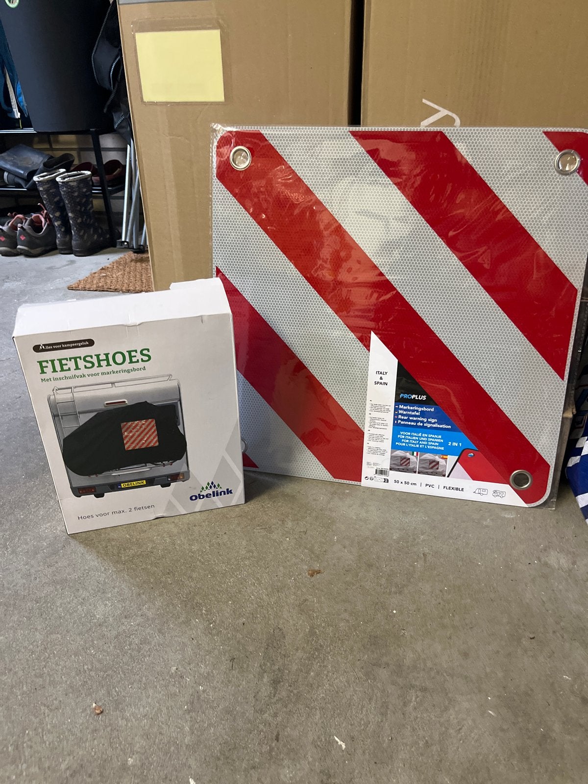 Fietsdragerhoes en markeringsbord voor fietsen NIEUW!!, Ophalen, Nieuw