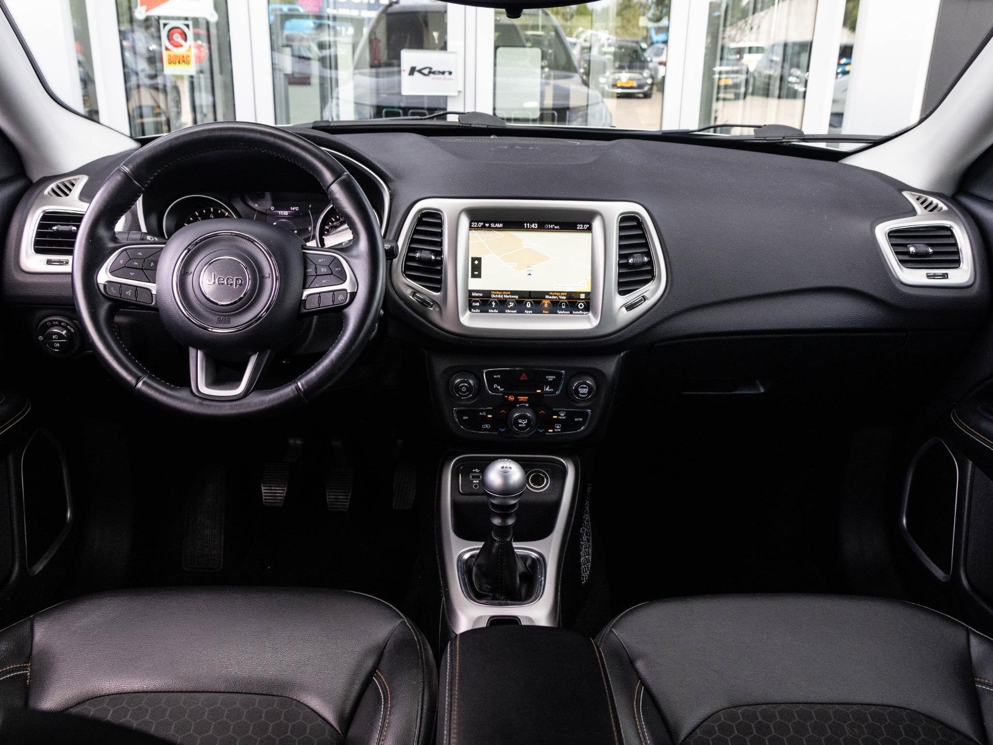 Jeep Compass 1.4 MultiAir Longitude | Half Leder | Navigatie, Auto's, Voorwielaandrijving, 450 kg, Gebruikt, 4 cilinders