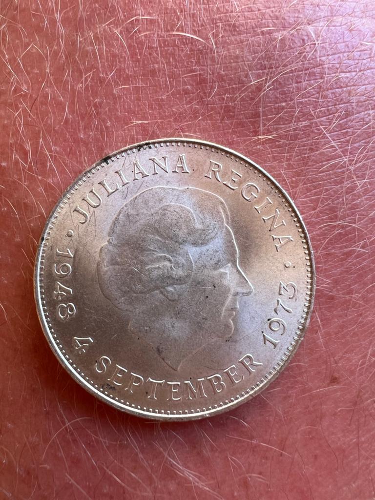 Zilveren 10 Gulden Munt Koningin Juliana 1973, Ophalen, Koningin Juliana, Zilver, Losse munt