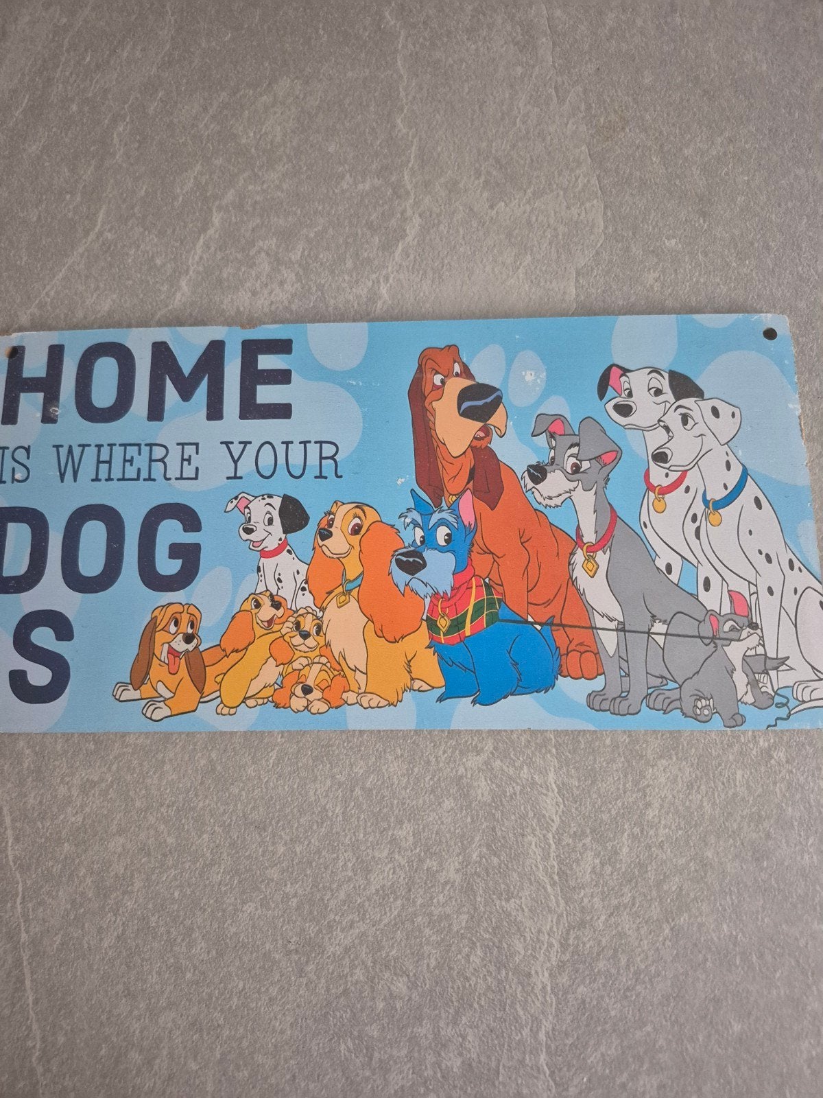 Disney Honden Plaat: Home is where your dog is, Ophalen of Verzenden, Gebruikt, Hond of Kat, Overige typen