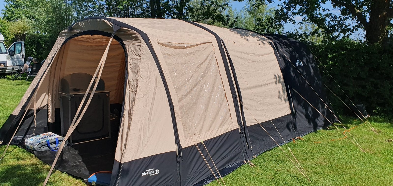Tunneltent hudson easy air TC4, Caravans en Kamperen, Tenten, Ophalen of Verzenden, Zo goed als nieuw, Tot en met 4