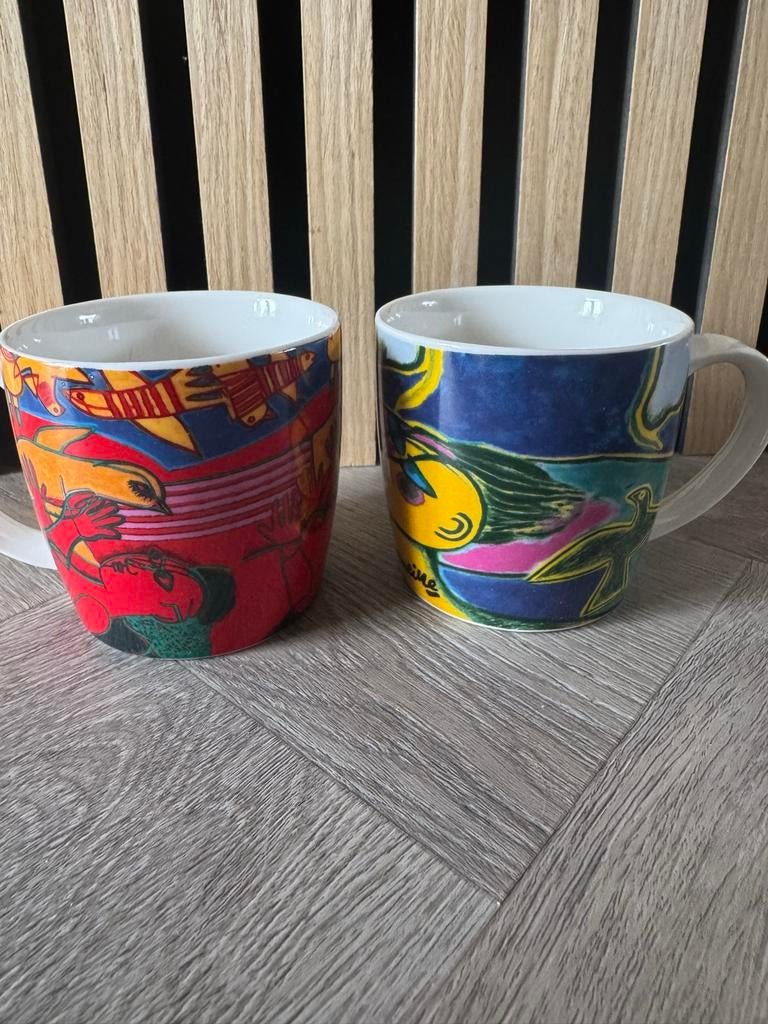 2 Corneille bekers klein formaat, Verzenden