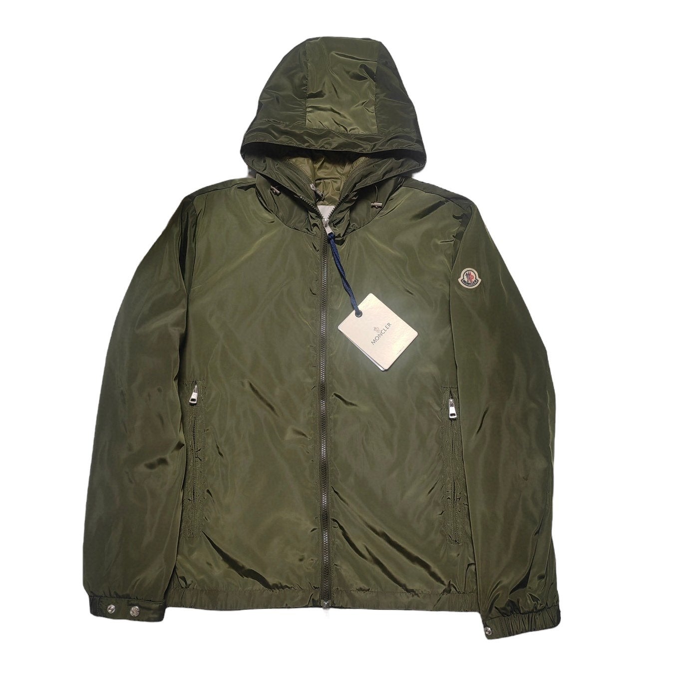 Moncler Traversier dubbele capuchon jack groen — Maat M L, Ophalen of Verzenden, Nieuw, Overige maten, Groen