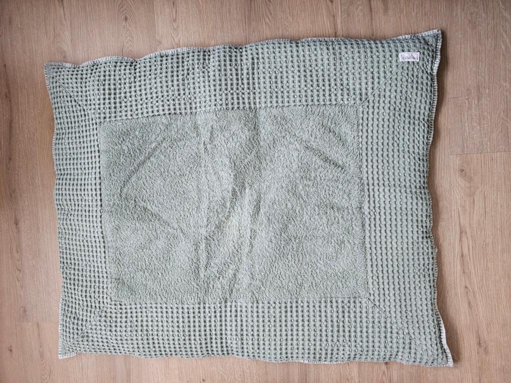 Koeka rechthoekig boxkleed groen/grijs, Ophalen of Verzenden, Zo goed als nieuw, Overige typen
