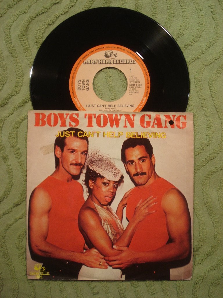 Boys Town Gang 7" Vinyl Single: ‘Just can’t help believing’, Ophalen of Verzenden, Zo goed als nieuw, Pop