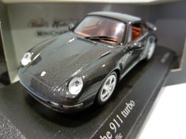 Minichamps Porsche 911 993 Turbo 1990 Zwart 1:43 430069209, Ophalen of Verzenden, Nieuw, Auto, MiniChamps