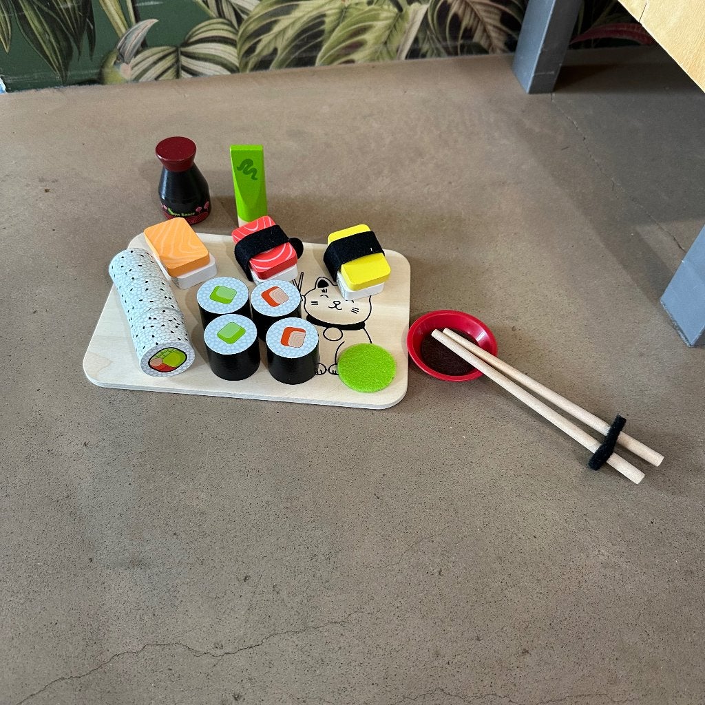 Speelkeuken accessoire speelgoed hout sushi, Ophalen of Verzenden, Zo goed als nieuw, Hout, Speelkeuken-accessoire